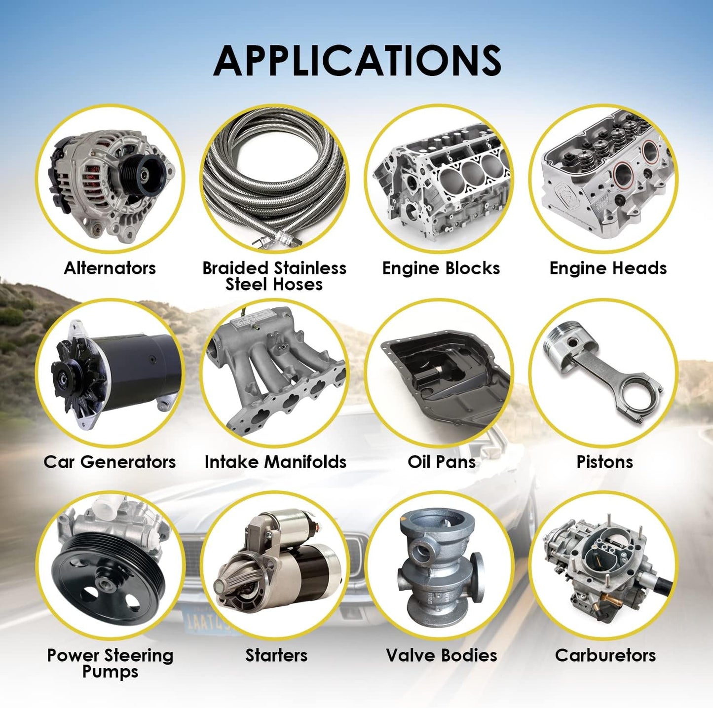 Ultrasonic Cleaner Solution for Carburetors and Engine Parts. Concentrated Washing Compound for Use in Ultrasonic Machines and Immersion Washers - Automotive Fluid (1 Gallon)