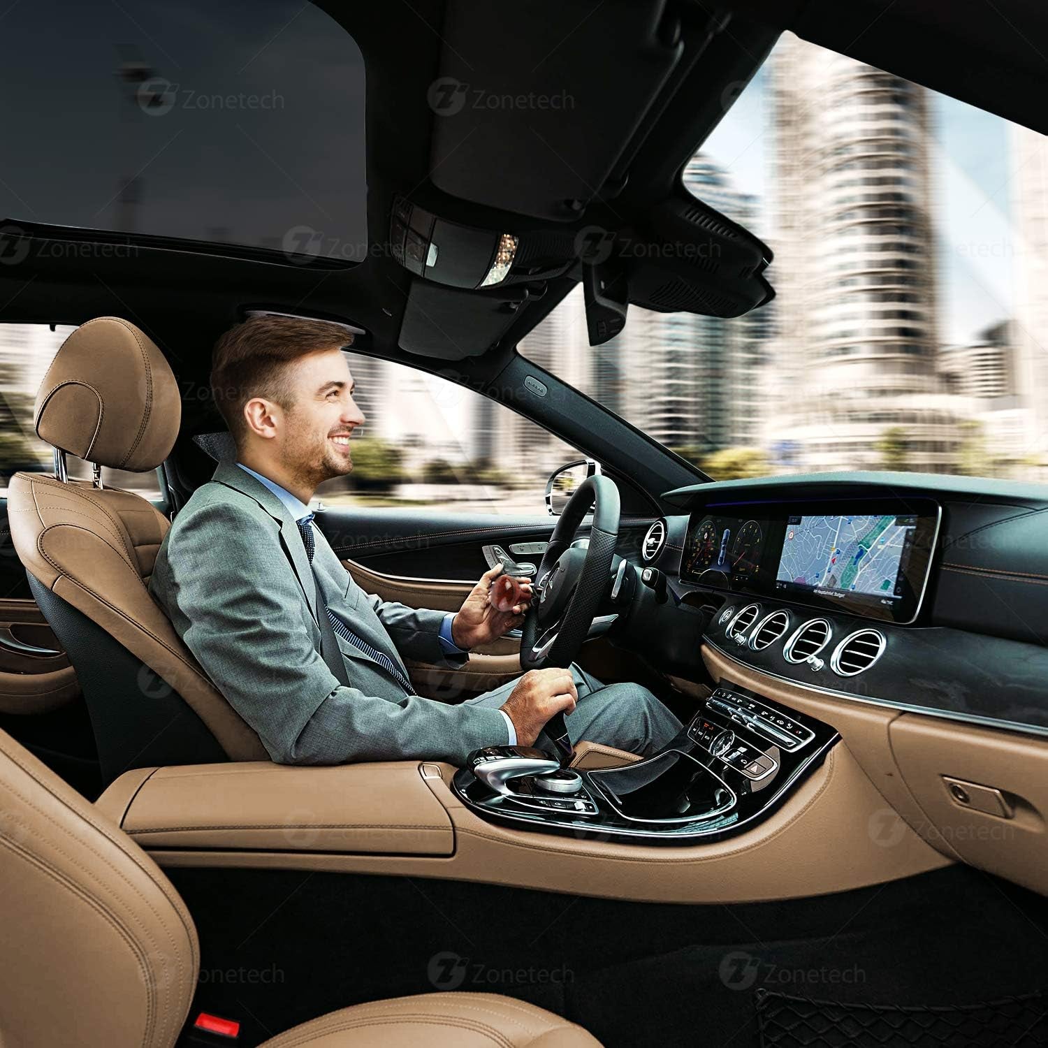 Woodgrain Steering Wheel Spinner - Universal Fit Premium Quality Driving Assist with Power Handle (One Pack)