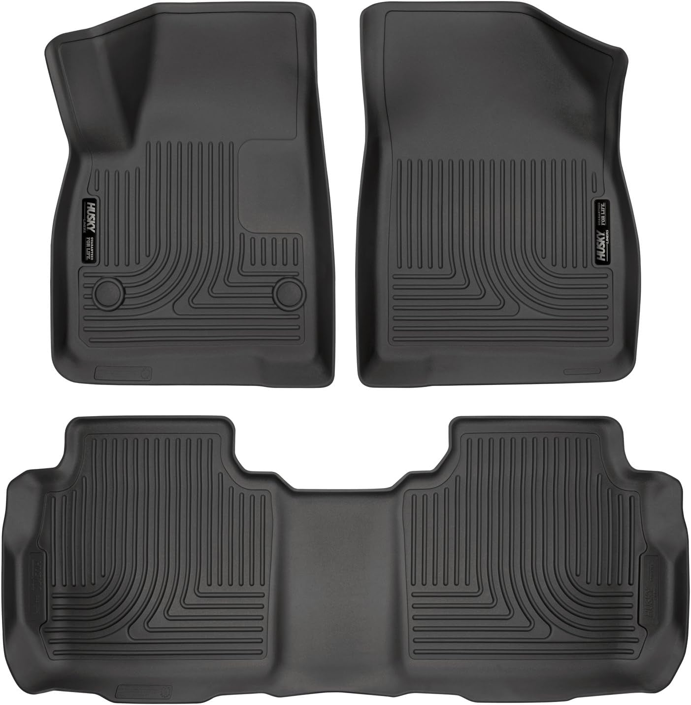 Weatherbeater Floor Mats | Fits 2019-2025 Chevrolet Blazer; 2017-2025 Cadillac XT5; 17-23 GMC Acadia | Front & 2Nd Row, 3-Pc Black - 99141