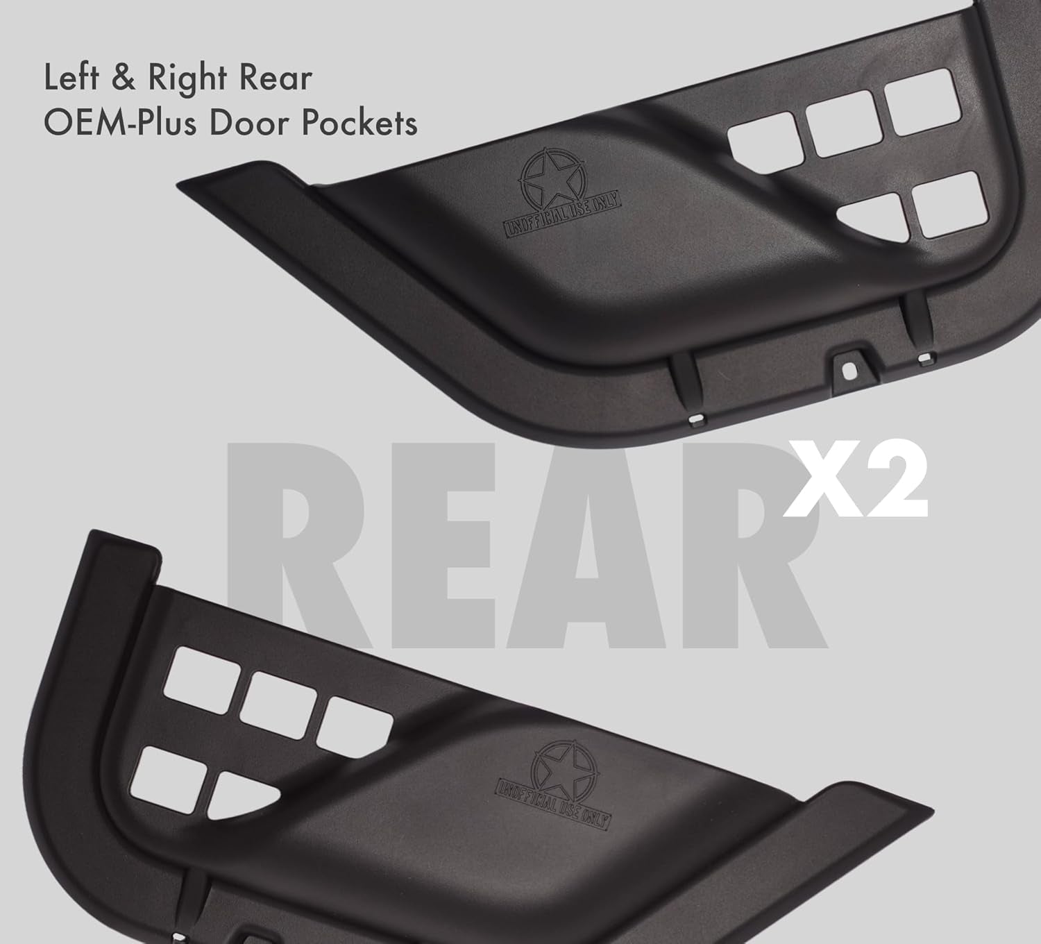 ™ 4-Door Pockets for 2018-2025 Jeep Wrangler JL, JLU, JT Gladiator | Electric Seat Compatible | Made in USA