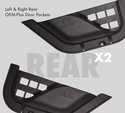 ™ 4-Door Pockets for 2018-2025 Jeep Wrangler JL, JLU, JT Gladiator | Electric Seat Compatible | Made in USA
