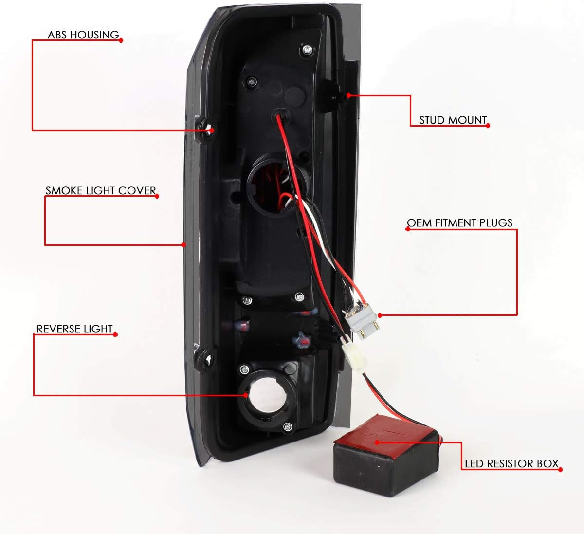 TL-F15094-LED-3D-BK-SM LED 3D Tail Light Assembly Driver & Passenger Side [Compatible with 90-96 Ford F150 / 90-97 F250 / 90-97 F350 / 90-96 Bronco]