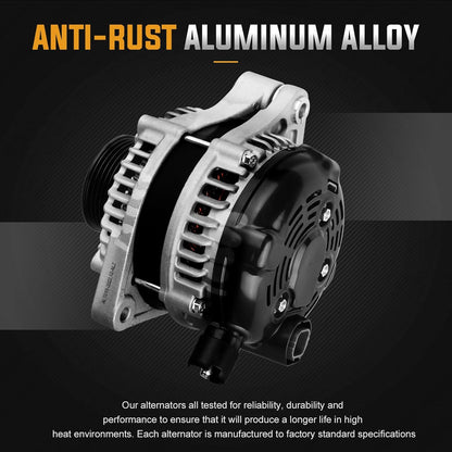 New Alternator for Honda Odyssey 3.5L 2005-2007, Pilot 3.5L 2005-2008, Ridgeline 3.5L 2006-2008, for Acura MDX 3.5L 3.7L 2003-2009, RL 3.5L 2005-2008, TL 3.2L 2004-2008 3.5L 2007-2008 Replace# 11151