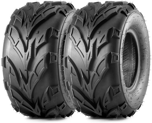16X8-7 All-Terrain ATV and Go-Kart Tires, 6 PR Tubeless UTV Tires, Pack of 2