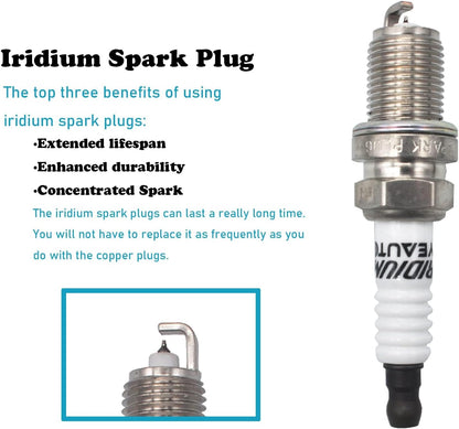 UF669 Ignition Coil and 1675 Iridium Spark Plugs Set of 4PCS Compatible with Buick Encore 2013-2022&Chevrolet Sonic 2012-2020/Trax 2015-2022/Cruze 2011-2019&Cadillac ELR 2014-2016 1.4L L4
