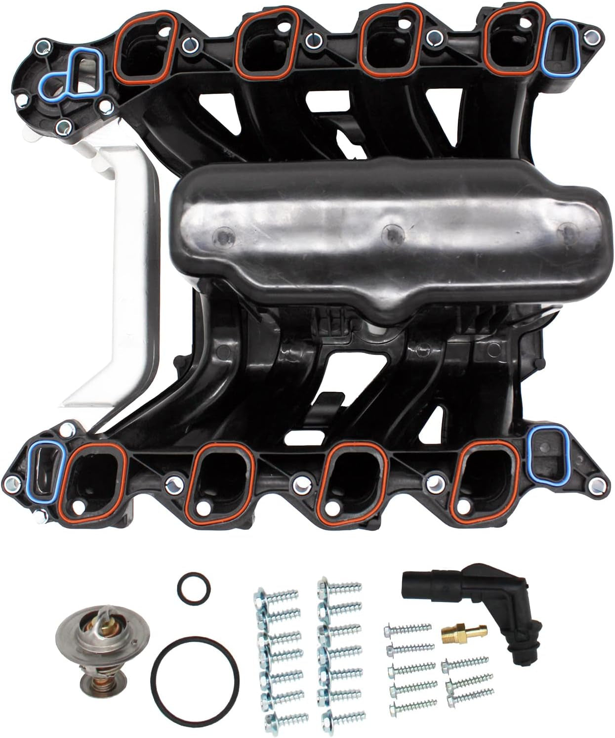 Upper Intake Manifold Compatible with 615-188, 5.4L Ford E-150,Club Wagon, E-250, E-350, E-450, F-150, F-250 Super Duty, F-350, Econoline, Excursion, Expedition. Exclude Coolant Heated Pcv