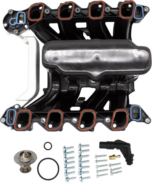 Upper Intake Manifold Compatible with 615-188, 5.4L Ford E-150,Club Wagon, E-250, E-350, E-450, F-150, F-250 Super Duty, F-350, Econoline, Excursion, Expedition. Exclude Coolant Heated Pcv