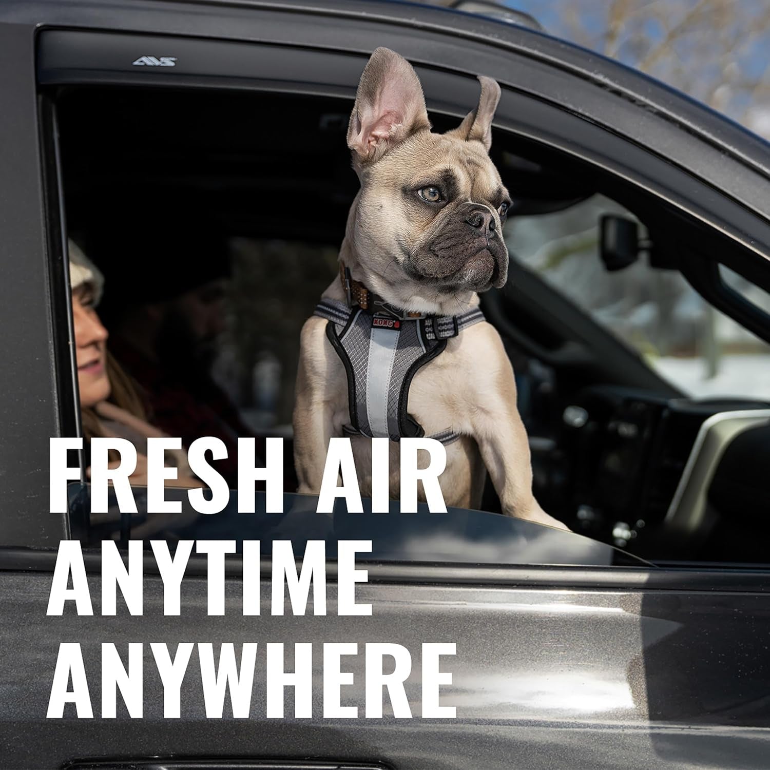 [AVS] In-Channel Rain Guards for 2015 - 2024 Ford Edge | Window Vent Visors, 4 Pcs. - Smoke | 194930