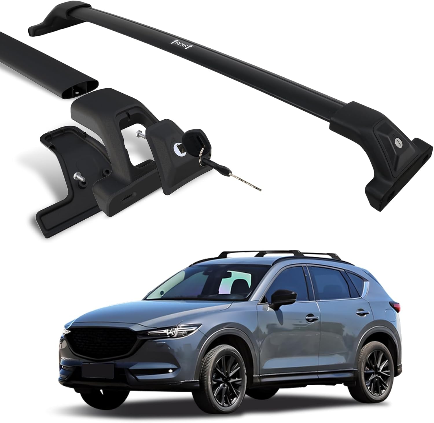 Upgrade 265 LBS Lockable Roof Racks Cross Bars for Mazda CX-5 2017-2025, Heavy Duty All Aluminum Rooftop Accessories