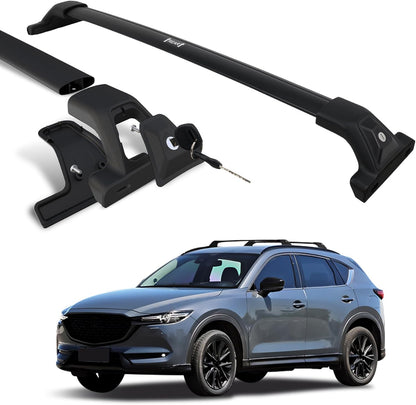 Upgrade 265 LBS Lockable Roof Racks Cross Bars for Mazda CX-5 2017-2025, Heavy Duty All Aluminum Rooftop Accessories
