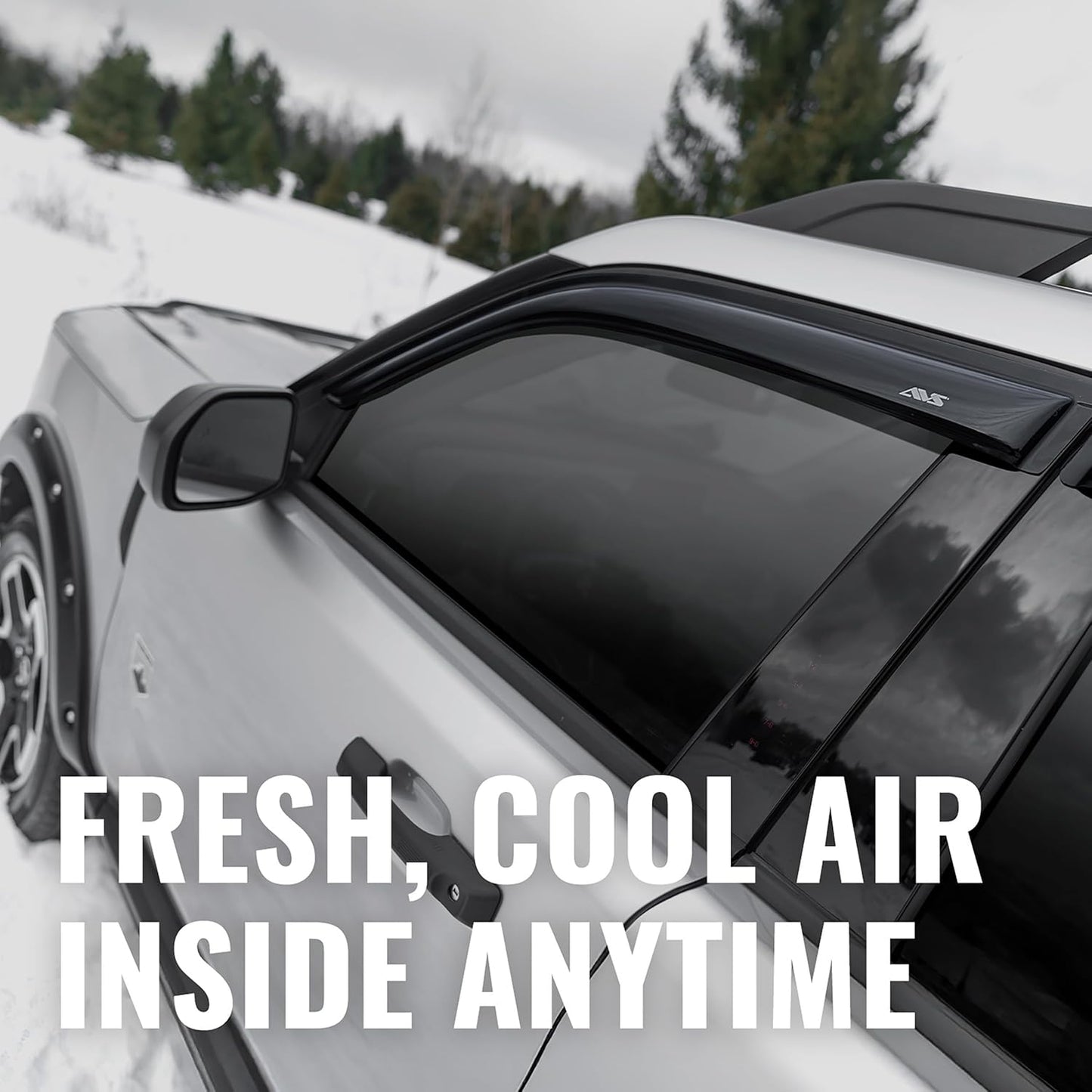 [AVS] outside Mount Rain Guards for 2006 - 2012 Toyota RAV4 | Window Vent Visors, 4 Pcs. - Smoke | 94608