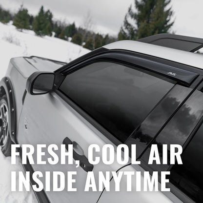 [AVS] outside Mount Rain Guards for 2006 - 2012 Toyota RAV4 | Window Vent Visors, 4 Pcs. - Smoke | 94608