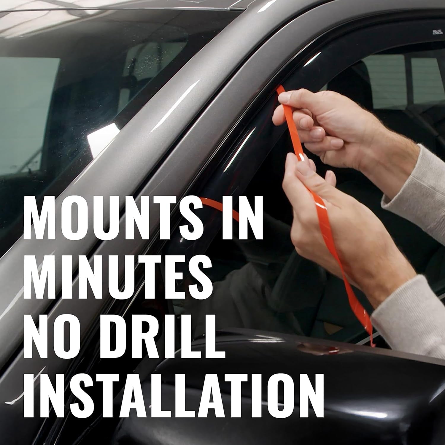 [AVS] In-Channel Rain Guards for 2015 - 2024 Ford Edge | Window Vent Visors, 4 Pcs. - Smoke | 194930