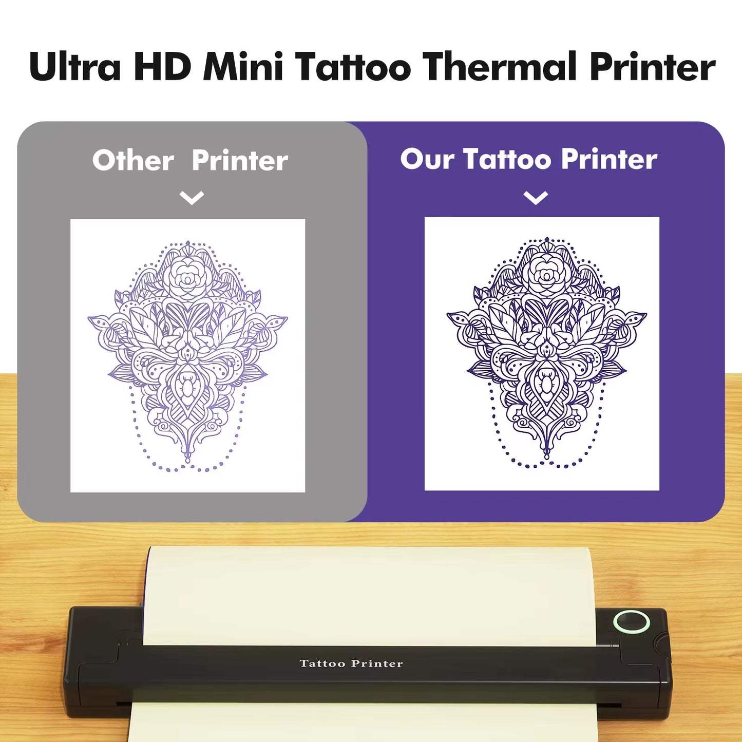 A4 Thermal Printers Wireless Bluetooth Tattoos Printer Portable Mini Thermal Printer A4 Paper Photo Printer from Mobile Phone