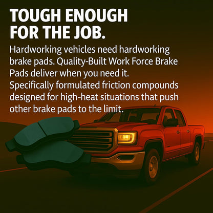 Work Force Semi-Metallic Front Brake Pads 1002-1333M Compatible with 2010-2012 Ford (F-250 Super Duty, F-350 Super Duty)