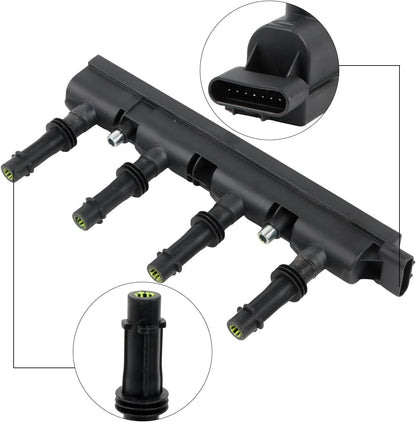 UF-669 Ignition Coils & Iridium Spark Plugs Compatible with Chevy Sonic Buick Trax Cruze Volt Encore 2013-2018 Cadillac ELR 2014-2016 1.4L L4