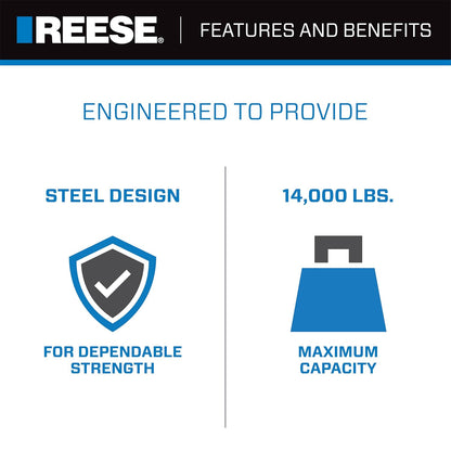 Towpower 7068820 Tri-Ball Trailer Hitch Ball Mount, (1-7/8 Inch, 2 Inch, 2-5/16 Inch Trailer Hitch Balls), Fits 2-1/2 Inch Square Receiver, 14,000 Lbs. Capacity