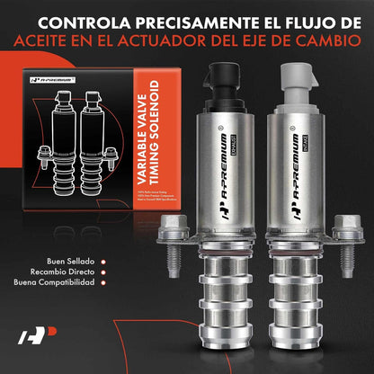 VVT Intake & Exhaust Camshaft Position Actuator Solenoid Valve Kit Compatible with Chevy GMC Equinox Malibu Cobalt HHR Terrain Buick Pontiac Saturn 2.0L 2.2L 2.4L Replaces# 12655421 12655420