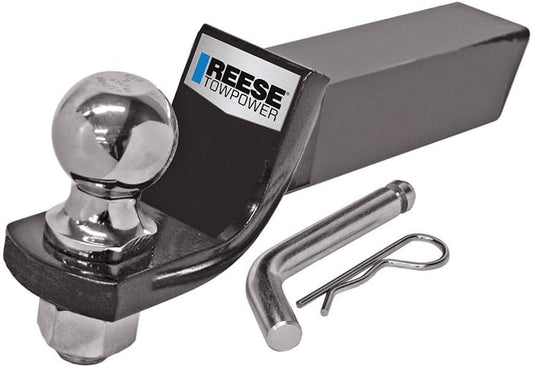 Towpower 21536RAK Trailer Hitch Drawbar and Ball Hitch Towing Kit, Fits Square 2 Inch Hitch Receiver, 2 Inch Drop, 6,000 Lbs. Capacity