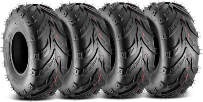 145 70 6 ATV Tires 145/70-6 Mini Bike Tires 145 70-6 Go Kart Tire at 145X70-6 Tire 4PLY Tubeless, Set of 4