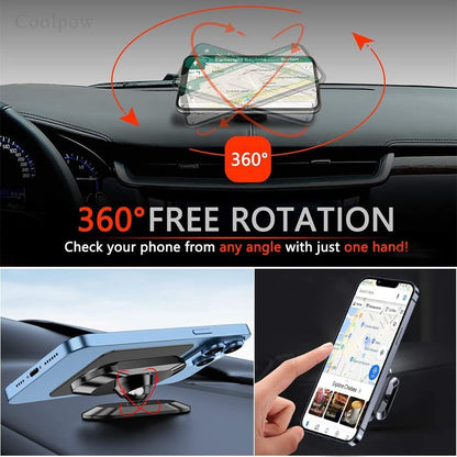 【2-Pack】 Magnetic Phone Holder for Car Dash【Strong Magnet】 Magnetic Car Phone Holder Mount 【4 Plate】 Phone Holders for Your Car Phone Mount for Car Dashboard Cell Phone Car Mount for Iphone Samsung