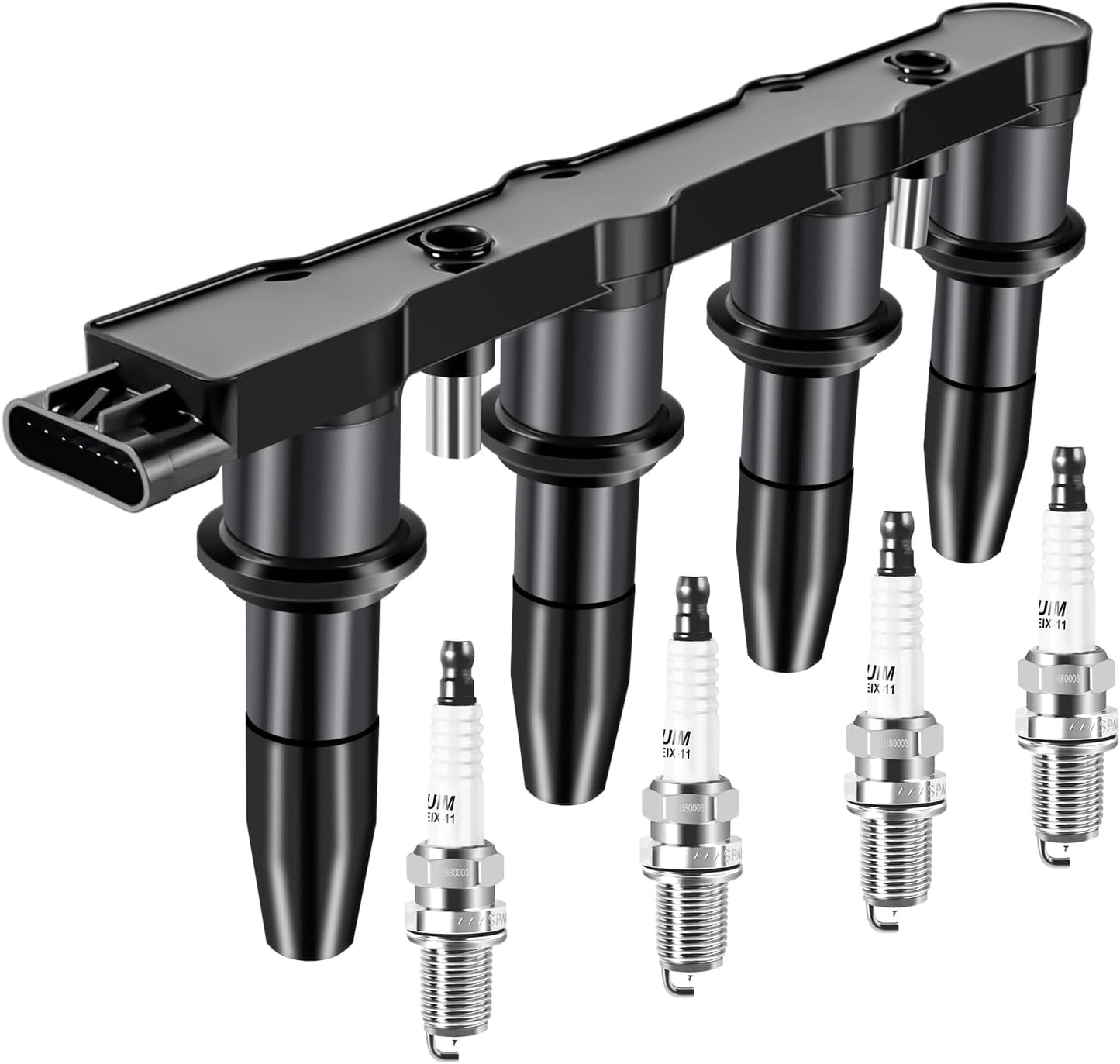 UF620 Ignition Coil &4504 Iridium Spark Plug Set of 4 Pack Compatible with Chevy Aveo 2009-2011,For Aveo5 2009-2011,For Cruze 2011-2015,For Cruze Limited 2016 Coil Pack