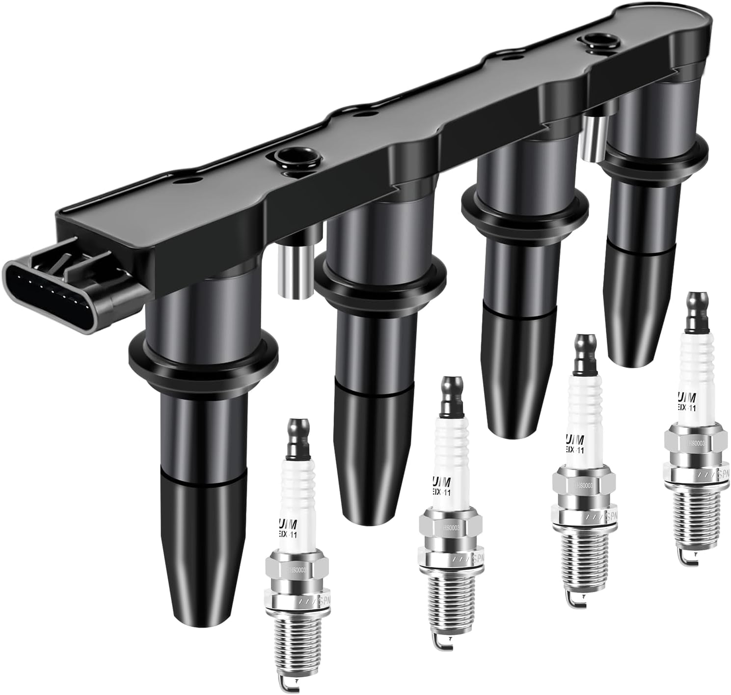 UF620 Ignition Coil &4504 Iridium Spark Plug Set of 4 Pack Compatible with Chevy Aveo 2009-2011,For Aveo5 2009-2011,For Cruze 2011-2015,For Cruze Limited 2016 Coil Pack