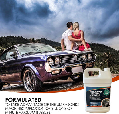 Ultrasonic Cleaner Solution for Carburetors and Engine Parts. Concentrated Washing Compound for Use in Ultrasonic Machines and Immersion Washers - Automotive Fluid (1 Gallon)