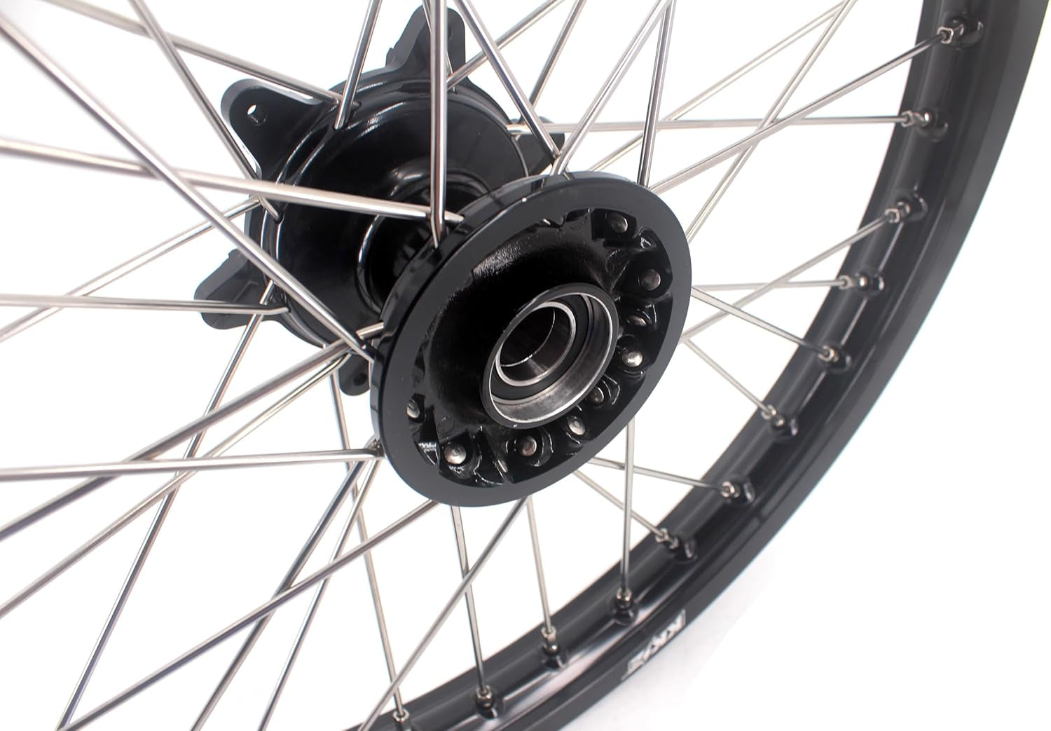 21/19 MX Casting Off-Road Wheels Rims Compatible with YAMAHA YZ125 YZ250 YZ250F YZ450F 2003-2024 Black Hub/Rim