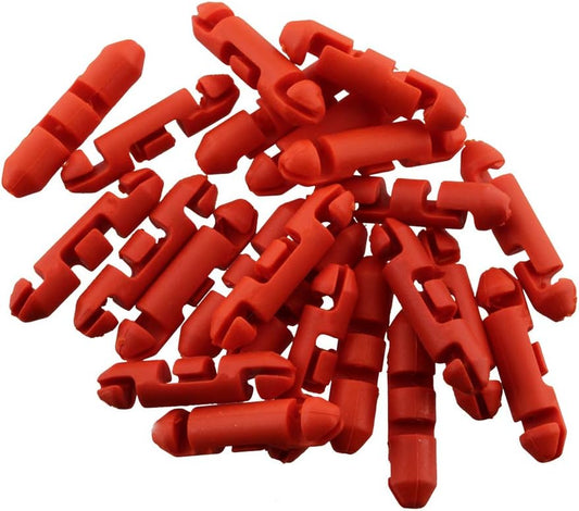 #2008-24 Auto Stopper Beads for Braided Line (24-Pack), Red