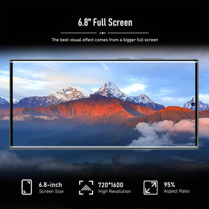 8GB+256GB Ultra C24 5G Android Smartphone - Experience Stunning 6.8" Display, Capture Life with 50MP+13MP Camera, Enjoy Long-Lasting 6800mAh Battery, Dual SIM Convenience, Built-in Stylus Pen, Advanced Face ID, Unlocked for G
