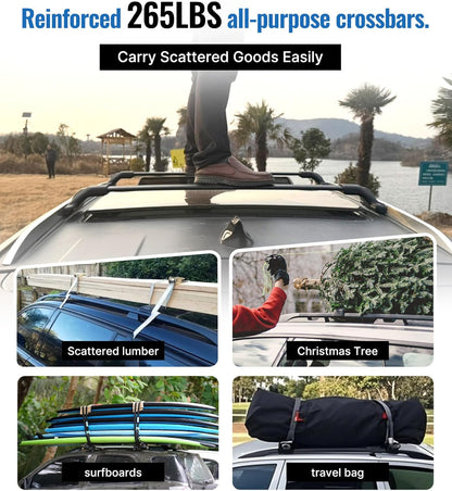 Upgrade 265 LBS Lockable Roof Racks Cross Bars for Mazda CX-5 2017-2025, Heavy Duty All Aluminum Rooftop Accessories