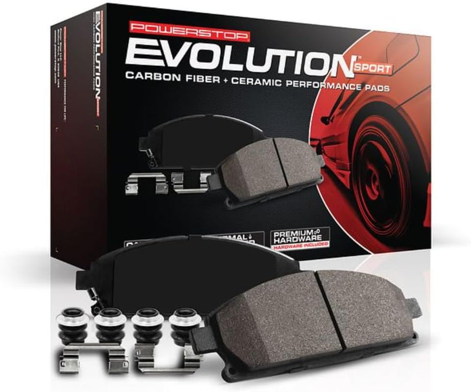 Z23-652 Front Z23 Sport Carbon Fiber Infused Ceramic Brake Pads with Hardware for Explorer Ranger Mazda B2300 Mazda B2300 Mazda B2500 Mazda B3000 Mazda B4000 Mountaineer [Model Specific]