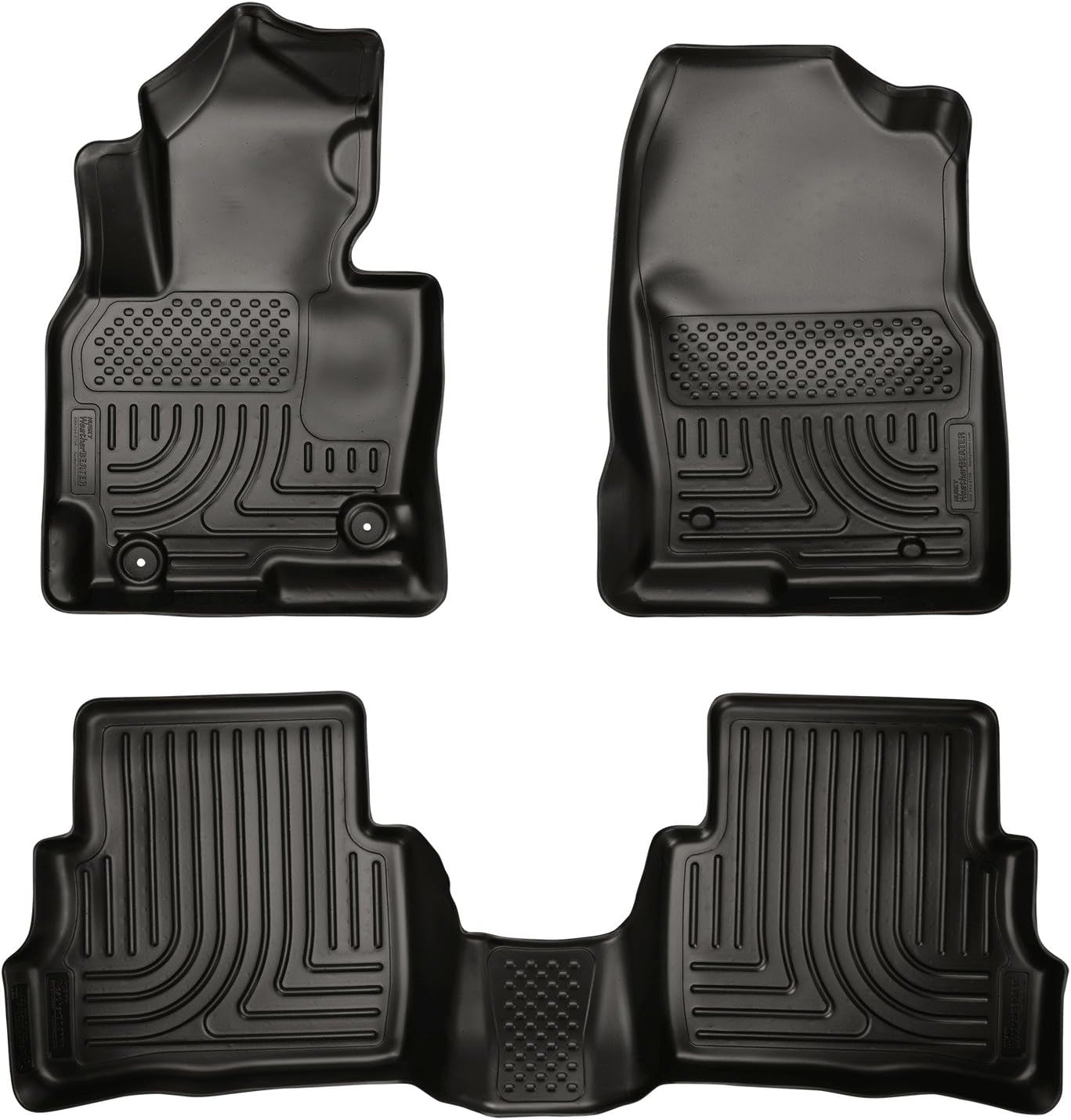 Weatherbeater Floor Mats | Fits 2013-2016 Mazda CX-5 | Front & 2Nd Row, 3-Pc Black - 99731