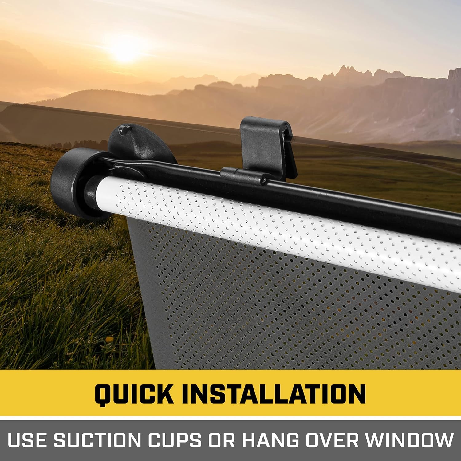 ® Window Shades Car Accessories - Car Shades for Back Windows Baby Visor - Retractable Window Blinds for SUV, Truck, & Car Sun Shade Window Screen - Car Window Shade for Baby - 14In X 19In 2-Pack