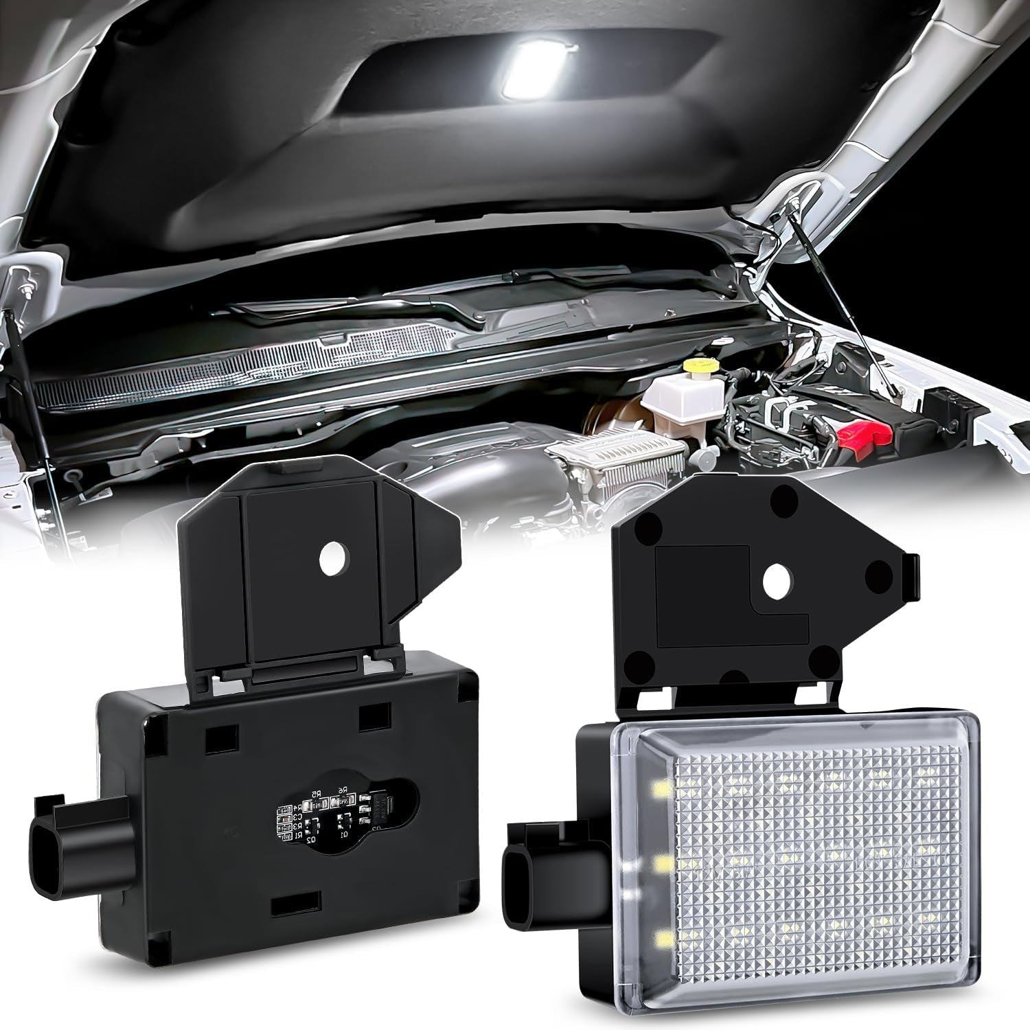 under Hood Courtesy Light White Beam Plug and Play Compatible with 1998-2010 Dodge Ram 1500 2500 3500, 2006-2019 Dakota Charger, 1998-2001 Wrangler Grand Cherokee