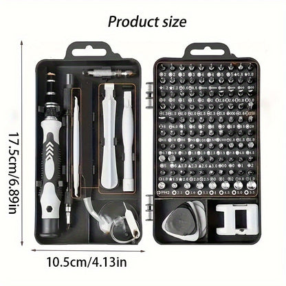 115 In 1 Precision Screwdriver Set Professional Repair Tool Magnetic Mini Repair Tool Kit With Flexible Shaft, Professional Electronics Repair For Phones, Watches, Laptops, Cameras, Game Consoles - Versatile Non-Slip Handle,