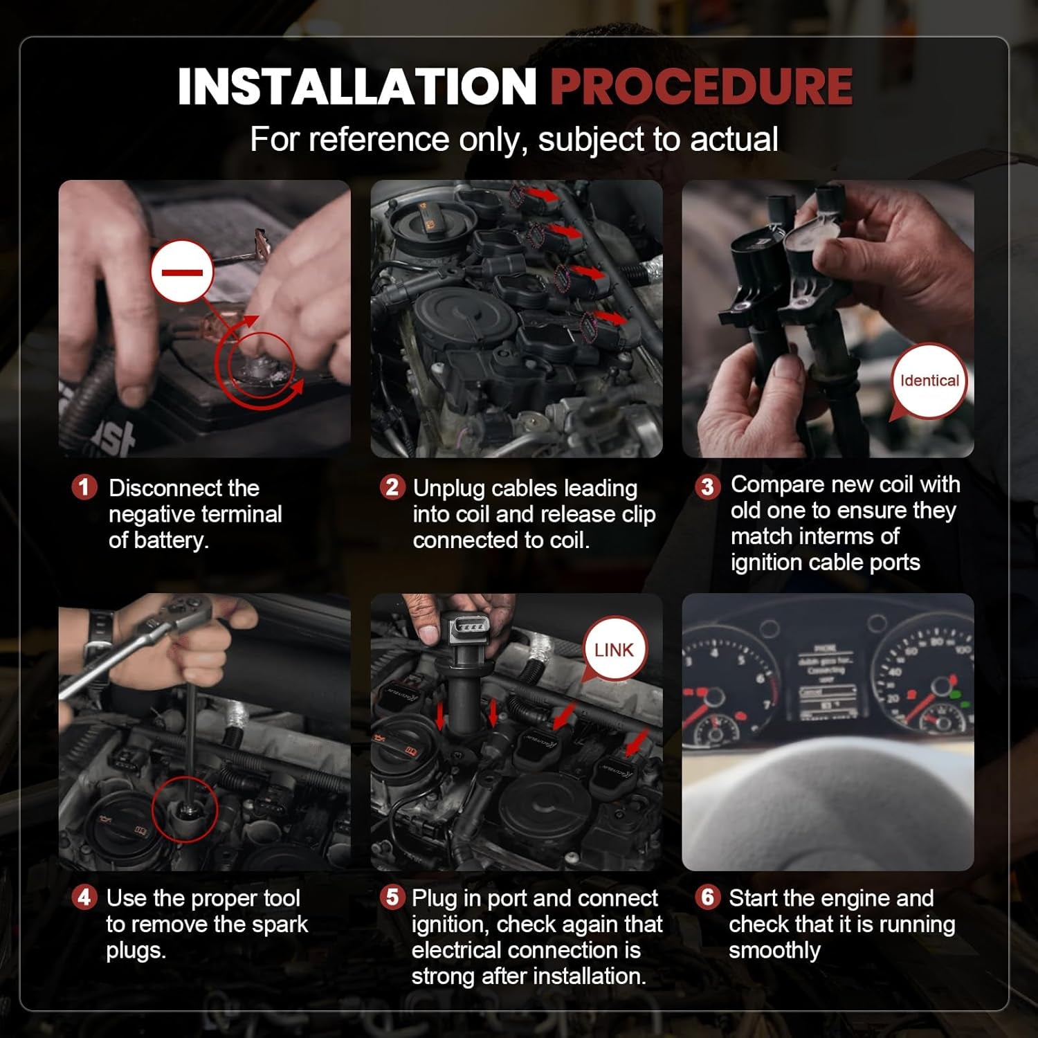 UF620 Ignition Coil Pack and Iridium Spark Plugs Set of 1 Compatible with Chevy Cruze Sonic Cruze Limited 2010-2018 (Only 1.8L) L4 Replaces#C1646, 4504