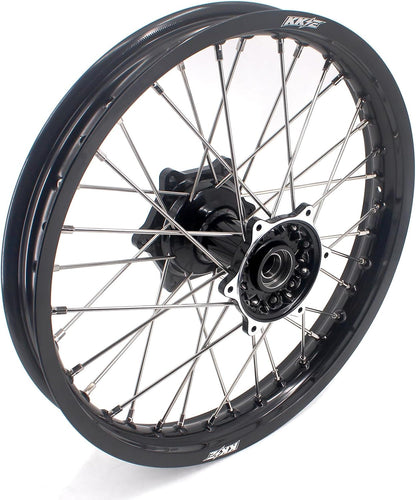 21/19 MX Casting Off-Road Wheels Rims Compatible with YAMAHA YZ125 YZ250 YZ250F YZ450F 2003-2024 Black Hub/Rim