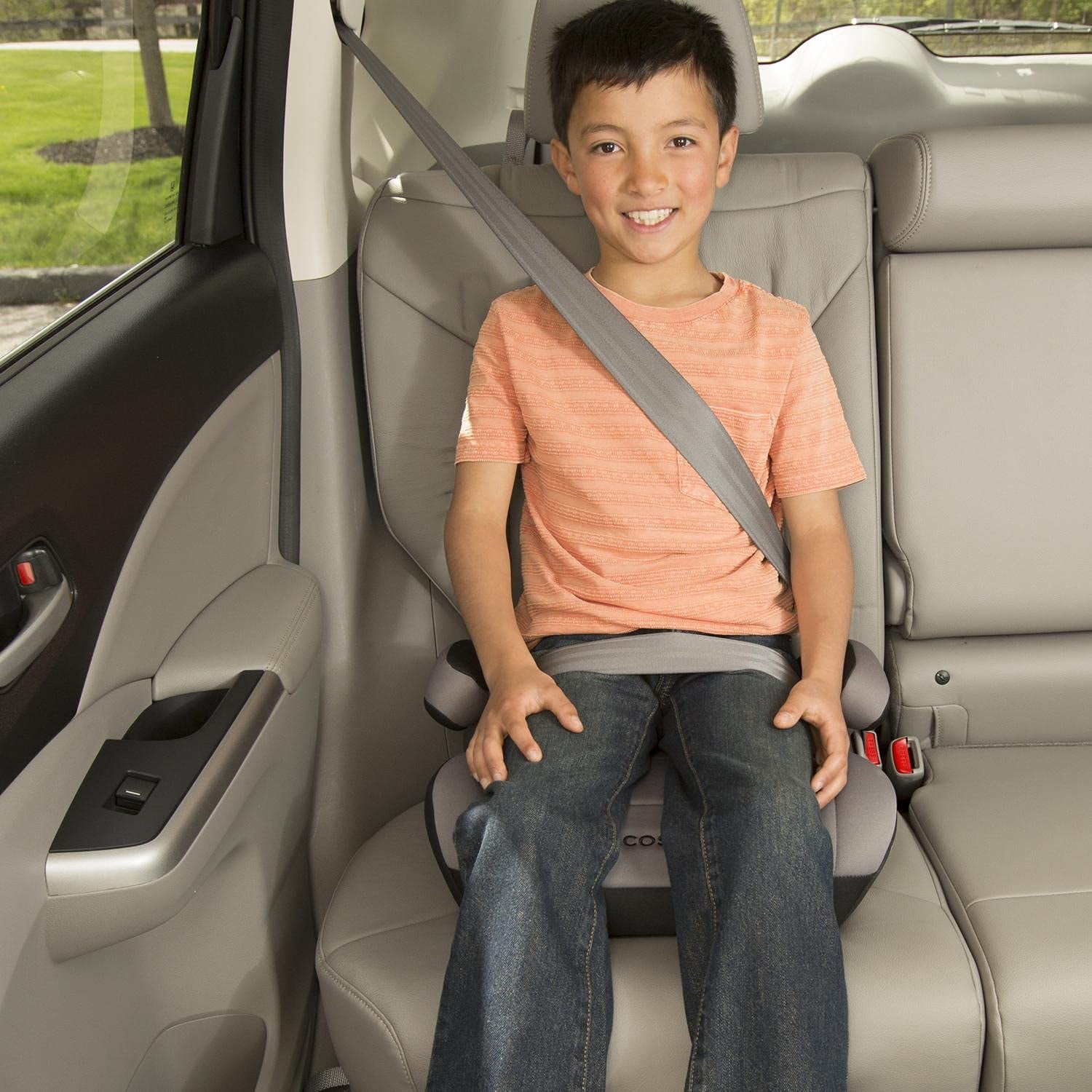 Topside Backless Booster Car Seat, Lightweight Booster Seats for Cars 40-100 Lbs, Backless Booster Seat for Car, Leo