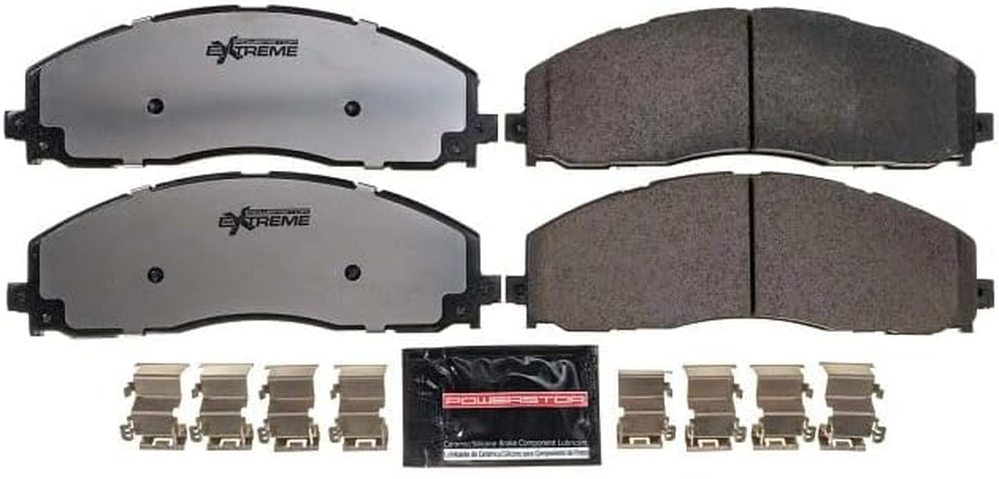 Z36-1680 Front Z36 Truck & Tow Carbon-Fiber Ceramic Brake Pads for 2013-2022 Ford F-250 F-350 | 2013-2016 F-450 Super Duty 8 Lug