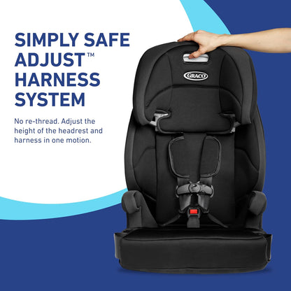 Tranzitions 3-In-1 Harness Booster Car Seat, Forward Facing Car Seat, Highback, to Backless Booster, Eloise